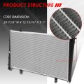 Auto Dynasty Dpi 2400 Factory Style 1-row Cooling Radiator Compatible With Volvo S40 V40 At 00-04 Aluminum Core