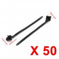 Uxcell 50 Pcs Black 11mm Hole Cable Car Boat Trailer Zip Ties Wrap Push Rivets Clips Wiring Replacement
