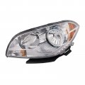 Headlightsdepot Chrome Housing Halogen Headlight For Chevrolet Malibu 2008-2012 Includes Left Driver Side Headlamp 