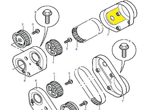 Timing Belt Cover Upper Rear For Freelander Rh Ljr104680l