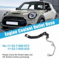 X Autohaux Engine Coolant Outlet Hose For Mini Cooper 2009-2015 Return Pipe Replace No 11-53-7-645-832