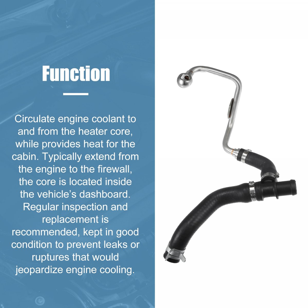 Engine Coolant Outlet Hose For Mini Cooper 2009-2015 Return Pipe Replace No 11-53-7-645-832