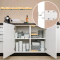 Uxcell 8 Set Push To Open Door Catch Abs Automatic Spring Loaded Push-in Touch Catches For Cabinet Cupboard White