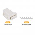 Uxcell 8 Set Push To Open Door Catch Abs Automatic Spring Loaded Push-in Touch Catches For Cabinet Cupboard White