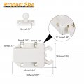 Uxcell 8 Set Push To Open Door Catch Abs Automatic Spring Loaded Push-in Touch Catches For Cabinet Cupboard White