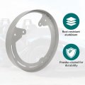 Motoparty For Polaris Slingshot Wheel Rings Dyi Kit Led S Raw Aluminum Powdercoated Gray 3 Pcs