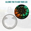 Motoparty For Polaris Slingshot Wheel Rings Dyi Kit Led S Raw Aluminum Powdercoated Gray 3 Pcs