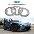 Motoparty For Polaris Slingshot Wheel Rings Dyi Kit Led S Raw Aluminum Powdercoated Gray 3 Pcs
