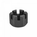 Uxcell M22x1 5mm Hexagon Slotted Nut Grade 4 8 Carbon Steel Hex Castle Nuts Black 2pcs