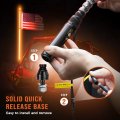 Kemimoto 2pc 2ft Spiral Led Whip Lights For Utvs Sxs Atv Boat Offroad Rf Remote Control Light Whip Compatible With Polaris Rzr