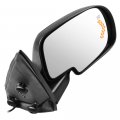 Ocpty Black Passenger Side View Mirror Smooth With Power Adjustment Manual Fold Heated Turn Signal Compatible For 2007