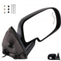 Ocpty Black Passenger Side View Mirror Smooth With Power Adjustment Manual Fold Heated Turn Signal Compatible For 2007