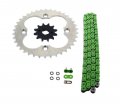 Fits Honda Trx250r 250r 520-96 Green O Ring Chain Sprocket Silver 12 38