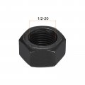 Uxcell 1 2-20 Unf Hex Nuts Carbon Steel Grade 8 Black Oxide Hexagon Nut For Screw Bolt 10 Of Pack