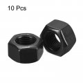 Uxcell 1 2-20 Unf Hex Nuts Carbon Steel Grade 8 Black Oxide Hexagon Nut For Screw Bolt 10 Of Pack