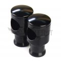 Httmt Hbs012 Smooth Black Straight 2 Rise 4 1 25 Mount Handlebar Risers Compatible With Motorcycle