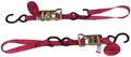 Ancra 49498-10 Red 1 X 69 Ratcheting Buckle Tiedowns With Integrated Soft Hooks 