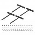 Uxcell Shelf Brackets 4pcs 8 Metal Hidden Floating Bracket Round Invisible Support Nail For Wood Shelves Storage Rack Furniture