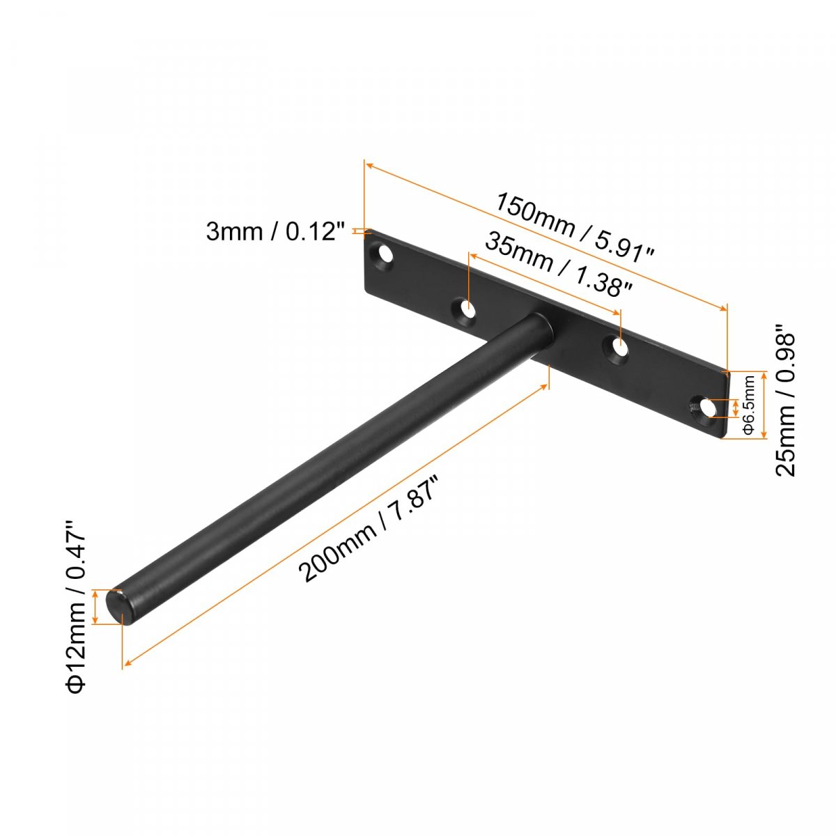 Shelf Brackets 4pcs 8 Metal Hidden Floating Bracket Round Invisible Support Nail For Wood Shelves Storage Rack Furniture