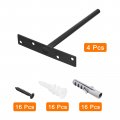 Uxcell Shelf Brackets 4pcs 8 Metal Hidden Floating Bracket Round Invisible Support Nail For Wood Shelves Storage Rack Furniture