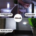 Led Emergency Lights For Home Power Failure 3 Pack Triple Function Plug In Flashlight Combo With Rechargeable Battery Storms