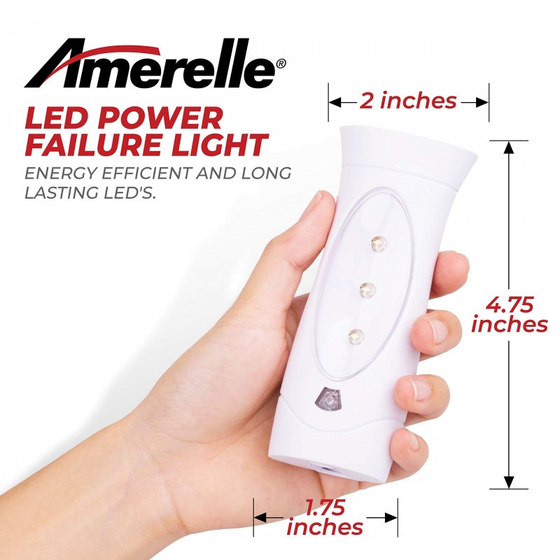 Led Emergency Lights For Home Power Failure 3 Pack Triple Function Plug In Flashlight Combo With Rechargeable Battery Storms