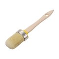 Wax Paint Brushes 2 X 1 5 Inch Chalk Stencil Brush Oval Pet Fiber Bristle With Wood Handle Painting Tool For Furniture Diy Home 