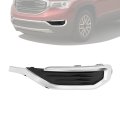 Hecasa Fog Light Bezel Lh For 2017-2023 Gmc Acadia Bumper Driving Lamp Cover Black Silvery Plastic Abs Pp W Chrome Molding Left 