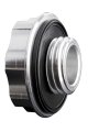 Vms Racing Silver Oil Cap With Powered By B18b1 Emblem In Cnc Machined Billet Aluminum Compatible Honda Integra 92-01 1992-2001
