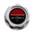 Vms Racing Silver Oil Cap With Powered By B18b1 Emblem In Cnc Machined Billet Aluminum Compatible Honda Integra 92-01 1992-2001