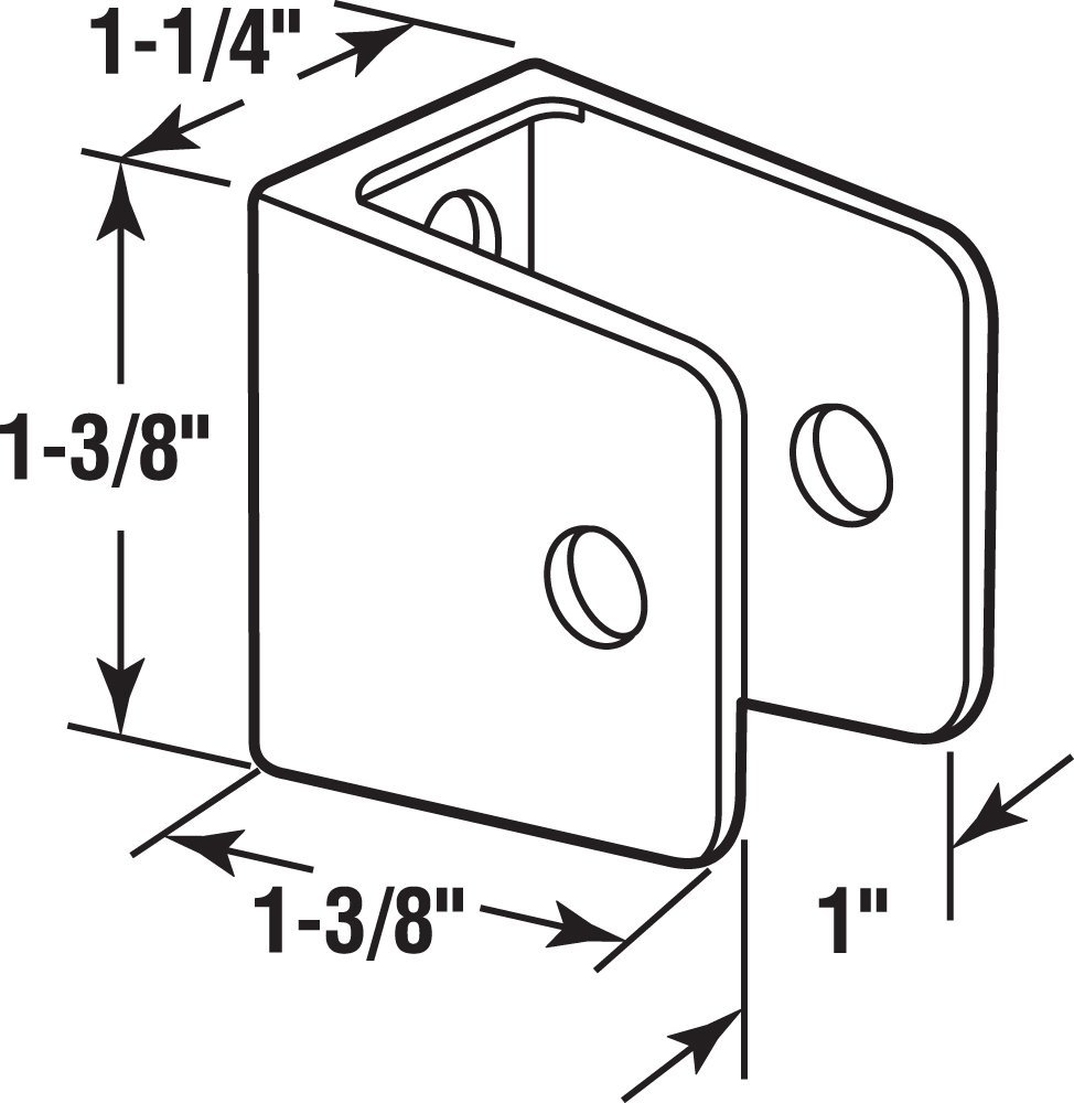 656-9435 U-bracket For 1 In Panels Cast Stainless Steel With Satin Finish Includes Fasteners Single Pack