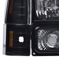 G-plus Headlights Assembly Compatible With 1994 1995 1996 1997 1998 1999 Gmc C1500 K1500 Yukon Bumper Headlamp Smokya Lensa A