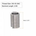 Uxcell Wire Thread Inserts 3 8-16 Unc 2 5d 304 Stainless Steel Helical Type Coiled Screw Repair Threaded Sleeve Sheath 5pcs