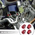 X Autohaux 4pcs An8 Hex Red Car Hose Finisher Flexible Rubber Pipe Clamp With Screw Band Adapter Fitting For Oil Fuel Water