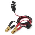 12v24v Female Car Cigarette Lighter Socket To Battery Alligator Clips Connector 2ft Clamp On Extension Cable 25a Ul -2 16awg 2c 