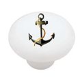 Nautical Anchor Decorative High Gloss Ceramic Drawer Knob 