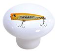 Carolina Hardware And Decor 2402 Yellow Fishing Lure Ceramic Cabinet Drawer Knob 
