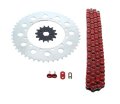 Chain And Sprocket Set For Kawasaki Klx300 1997 To 2002 Red Non O Ring 14 Tooth Front 48 Rear Steel Sprockets 110l 