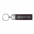 Ipick Image Made For Lincoln Continental Real Black Carbon Fiber Loop Strap Key Chain With Red Stitching