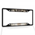Fastasticdeals Metal Insert License Plate Frame Big And Yellow Eyes Of Wolf Close Up Weatherproof Car Accessories Black 4 Holes 