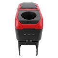 Keenso Car Armrest Storage Box Universal Abs Material Double Layer With 6 Usb Charging Ports For Suv Truck Red