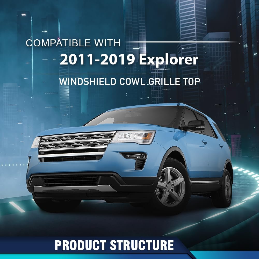 Windshield Wiper Cowl Grille Top For Ford Explorer 2011-2019 Panel Bb5z78022a68a Bb5z-78022a68-aa