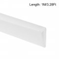 Uxcell Edge Trim Seal Extrusion Silicone White U Channel Protector Sheet Fits 0 5-2 5mm 1m 3 28ft Length
