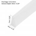 Uxcell Edge Trim Seal Extrusion Silicone White U Channel Protector Sheet Fits 0 5-2 5mm 1m 3 28ft Length