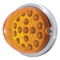 United Pacific 37916 17led Single Function Watermelon Clear Reflector Flush Mount Auxiliary Cab Light Kit Sealed Lens Amber Led 