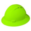 Erb Safety Products 19430 Americana Full Brim Vent Mega Ratchet Hi-viz Size 6 1 2 8 Lime 
