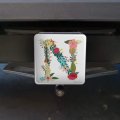 Letter N Floral Monogram Initial Tow Trailer Hitch Cover Plug Insert