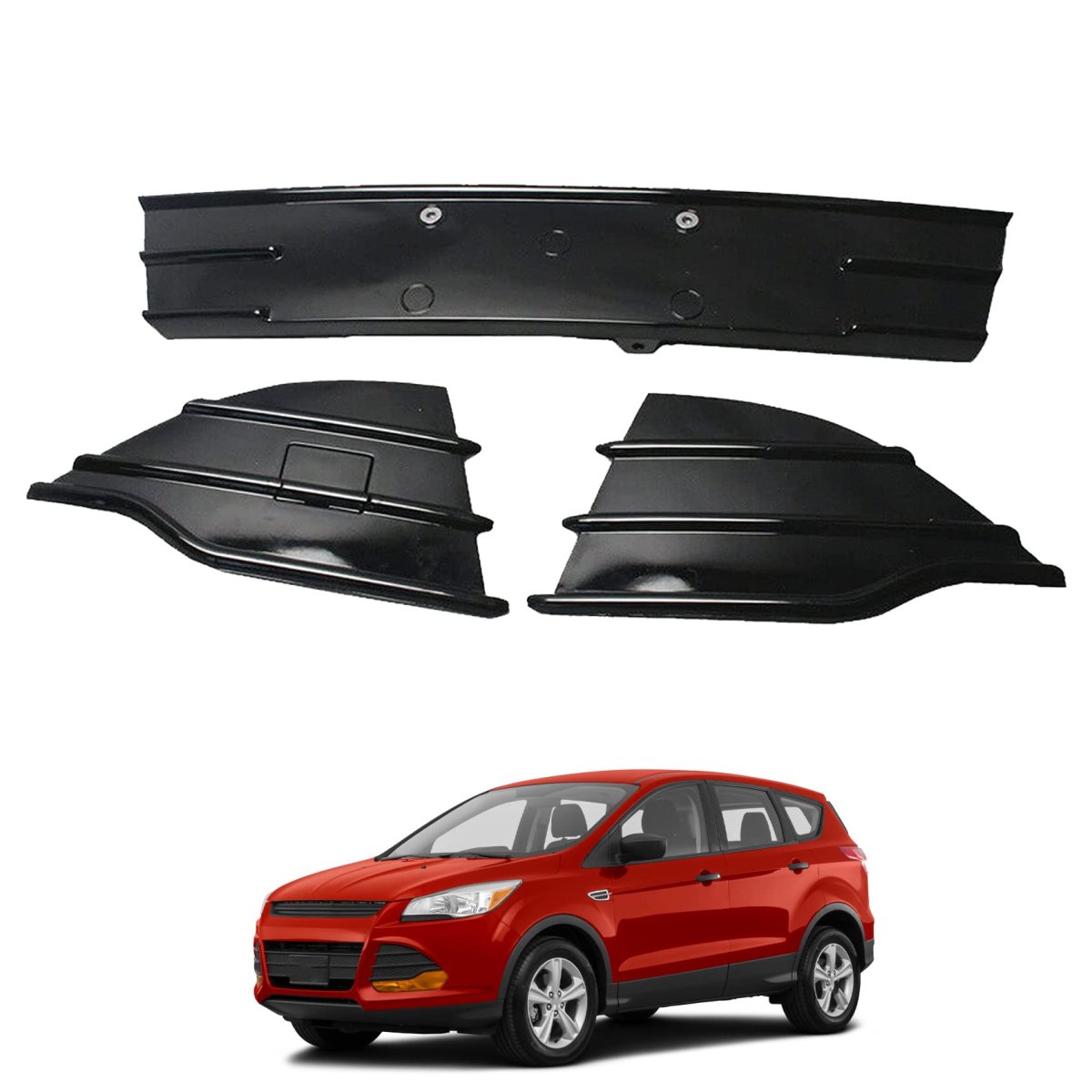 Black Lower Front Bumper Grille Painted Replacement For 2013 2014 2015 2016 Escape Cj5z-17e810-ba Cj5z17e811ba Fo1036154pp Abs
