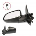 Black Left Side Mirror Fit For 1999-2004 Jeep Grand Cherokee Textured Glass Heated Manual Folding 