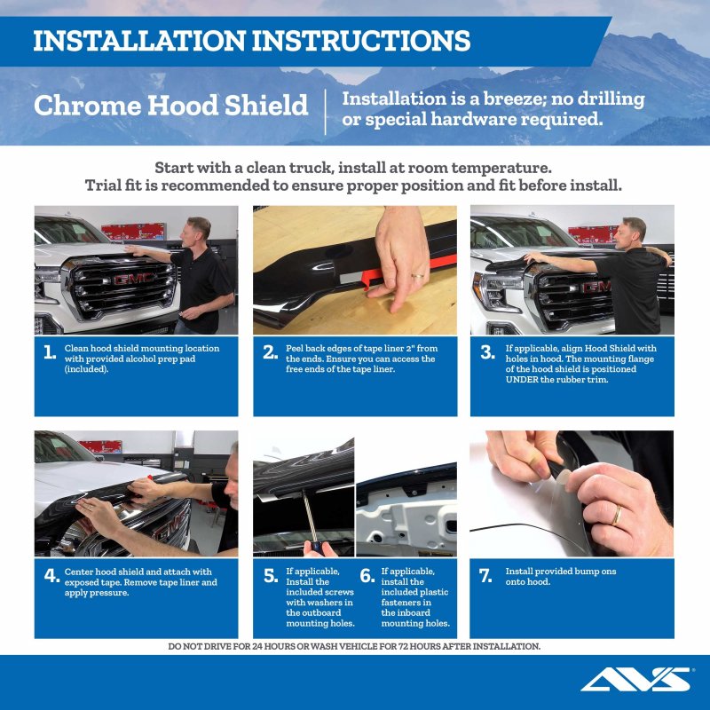 Auto Ventshade Avs Hood Bug Shield 2002 2006 Avalanche 1500 2500 W O Body Cladding 2003 2005 Silverado 2004 3500 Medium Profile